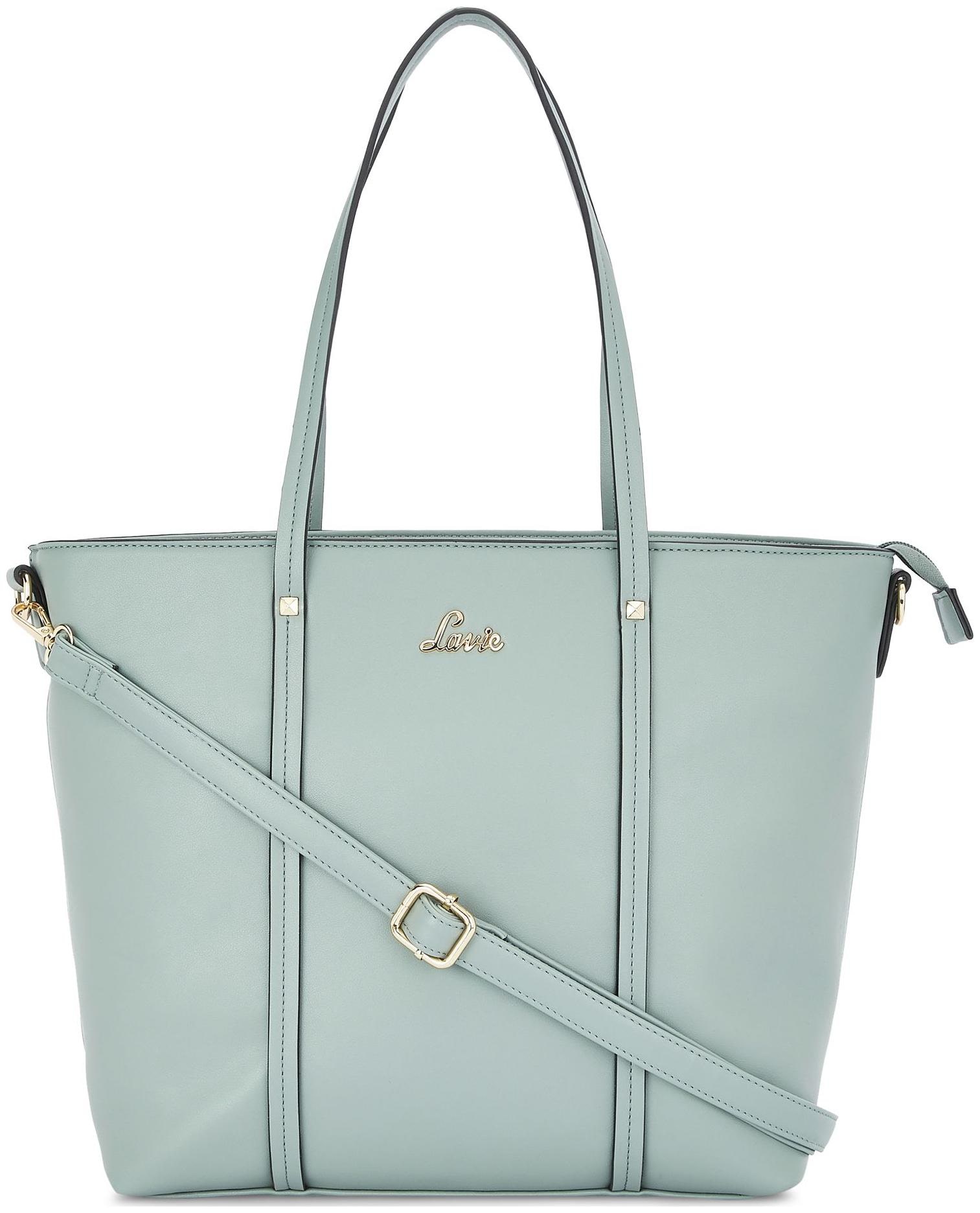 

LAVIE Women Solid PU - Tote Bag Blue