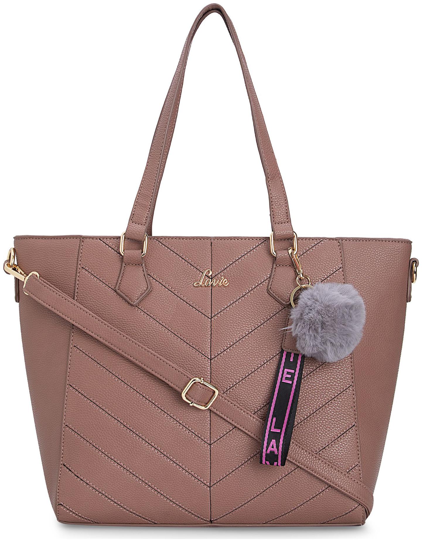 

LAVIE Purple PU Handheld Bag