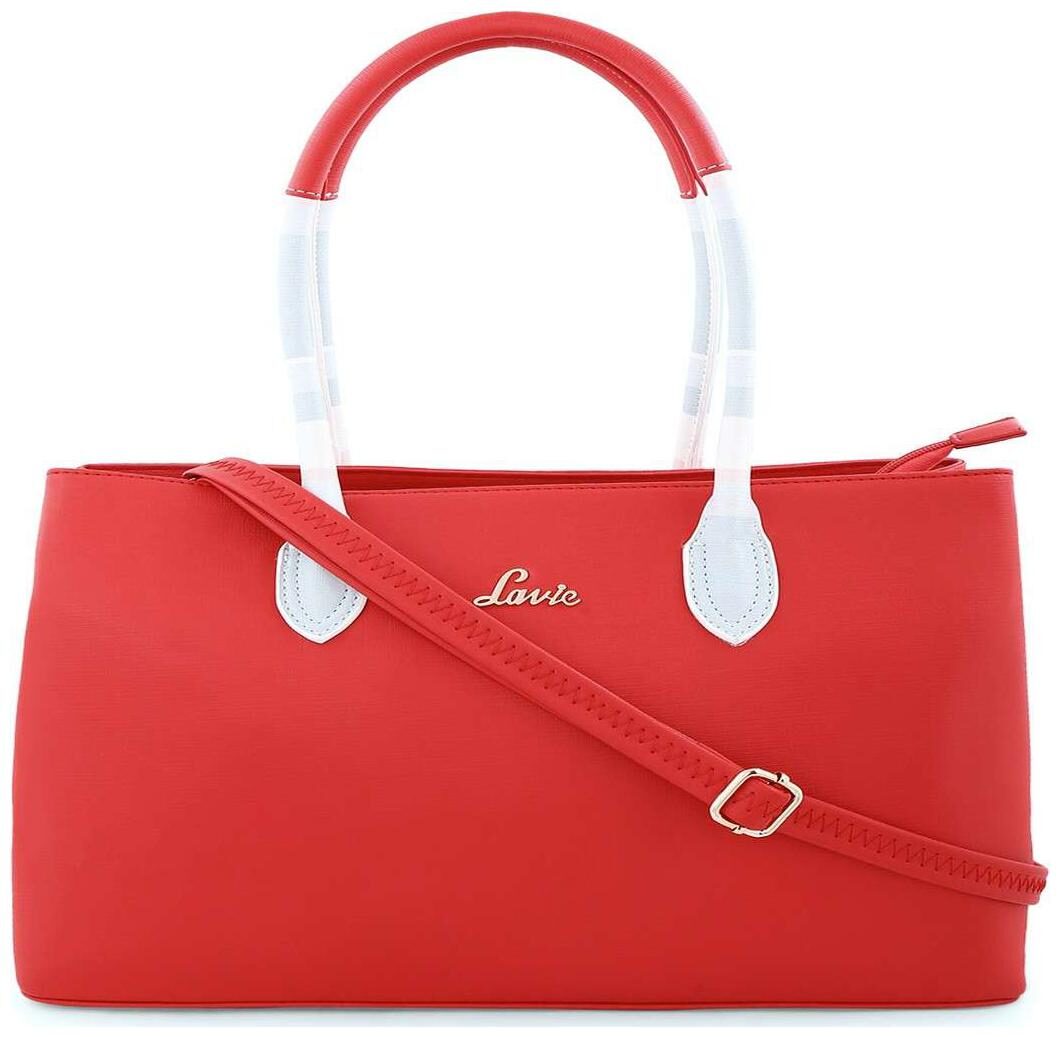 

LAVIE Red Faux Leather Handheld Bag