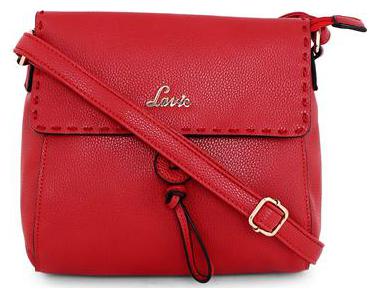 

LAVIE Red PU Solid Sling Bag