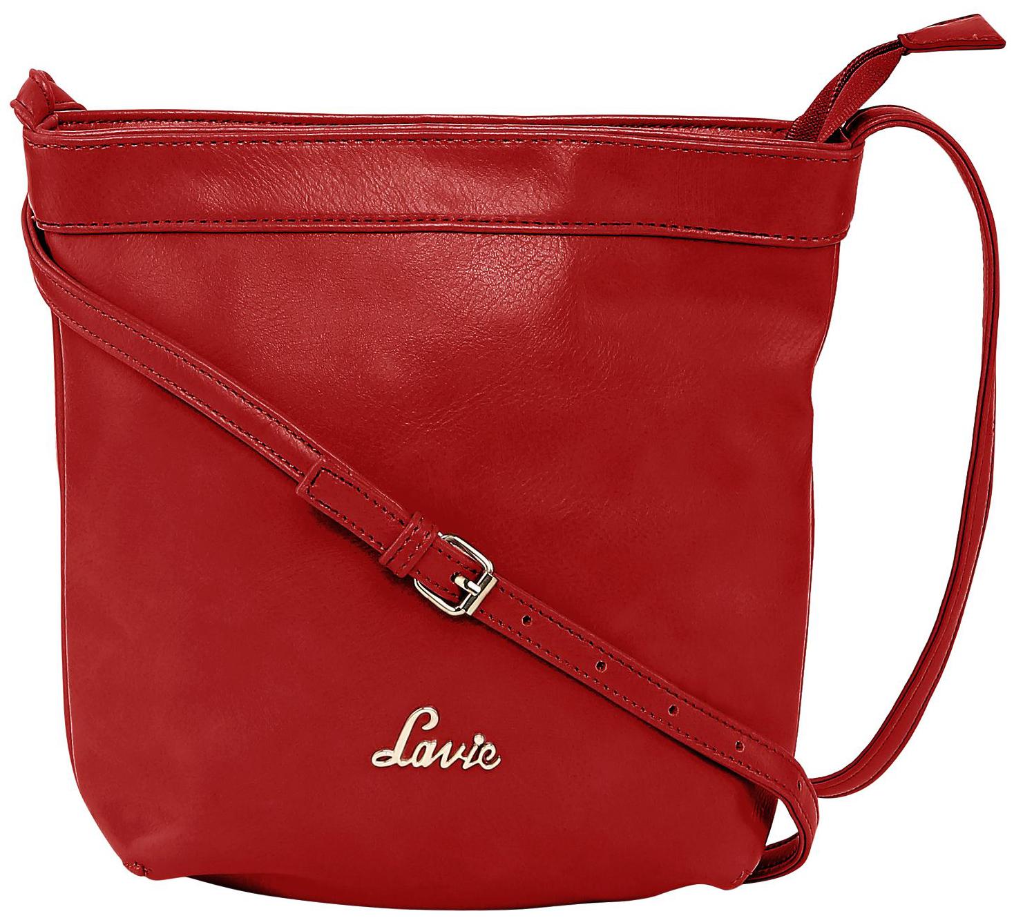 

LAVIE Red PU Solid Sling Bag