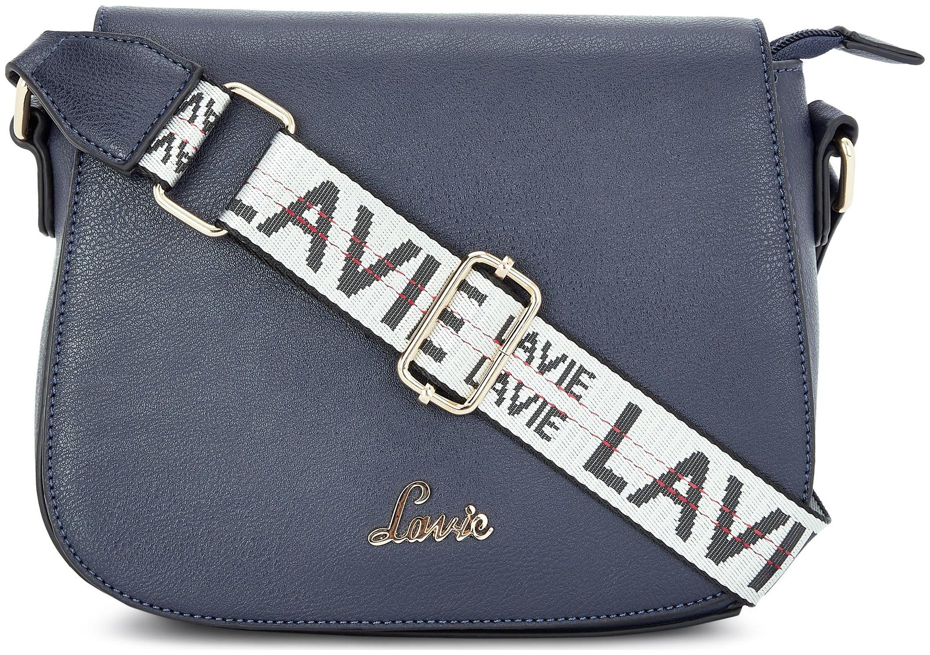 

LAVIE Blue PU Solid Sling Bag