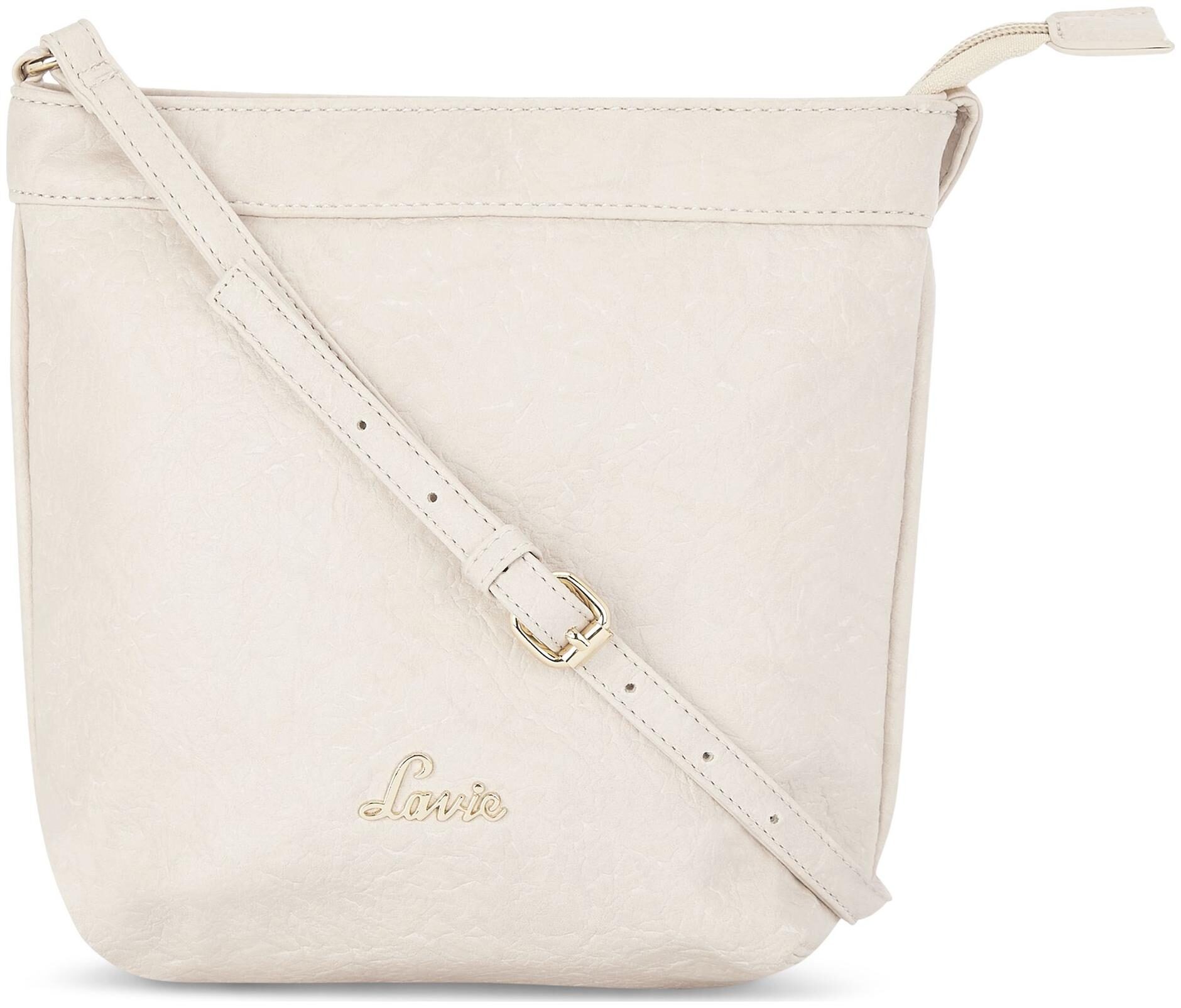 

LAVIE White PU Solid Sling Bag