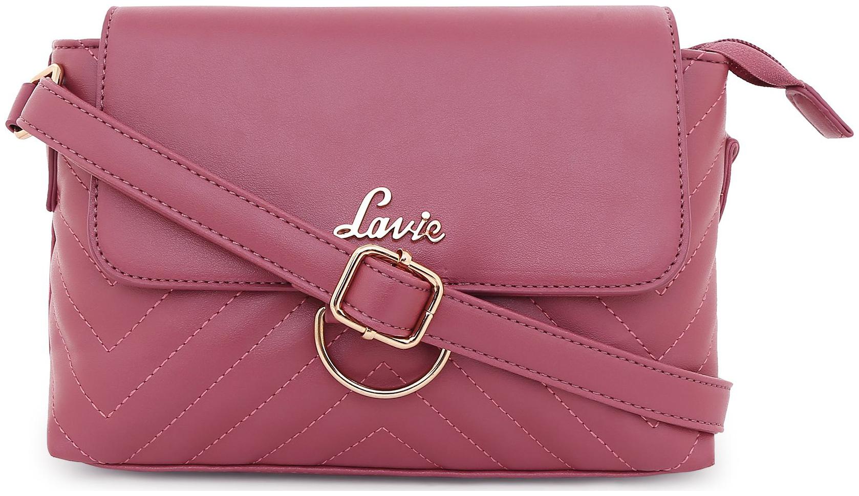 

LAVIE Purple PU Solid Sling Bag
