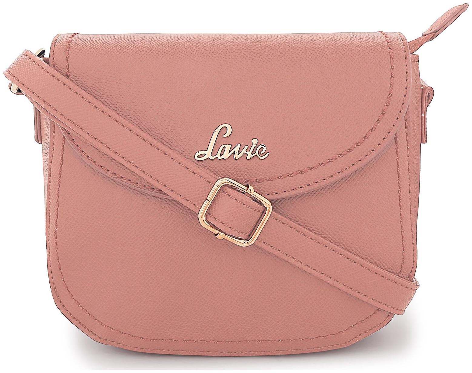 

LAVIE Beige PU Solid Sling Bag