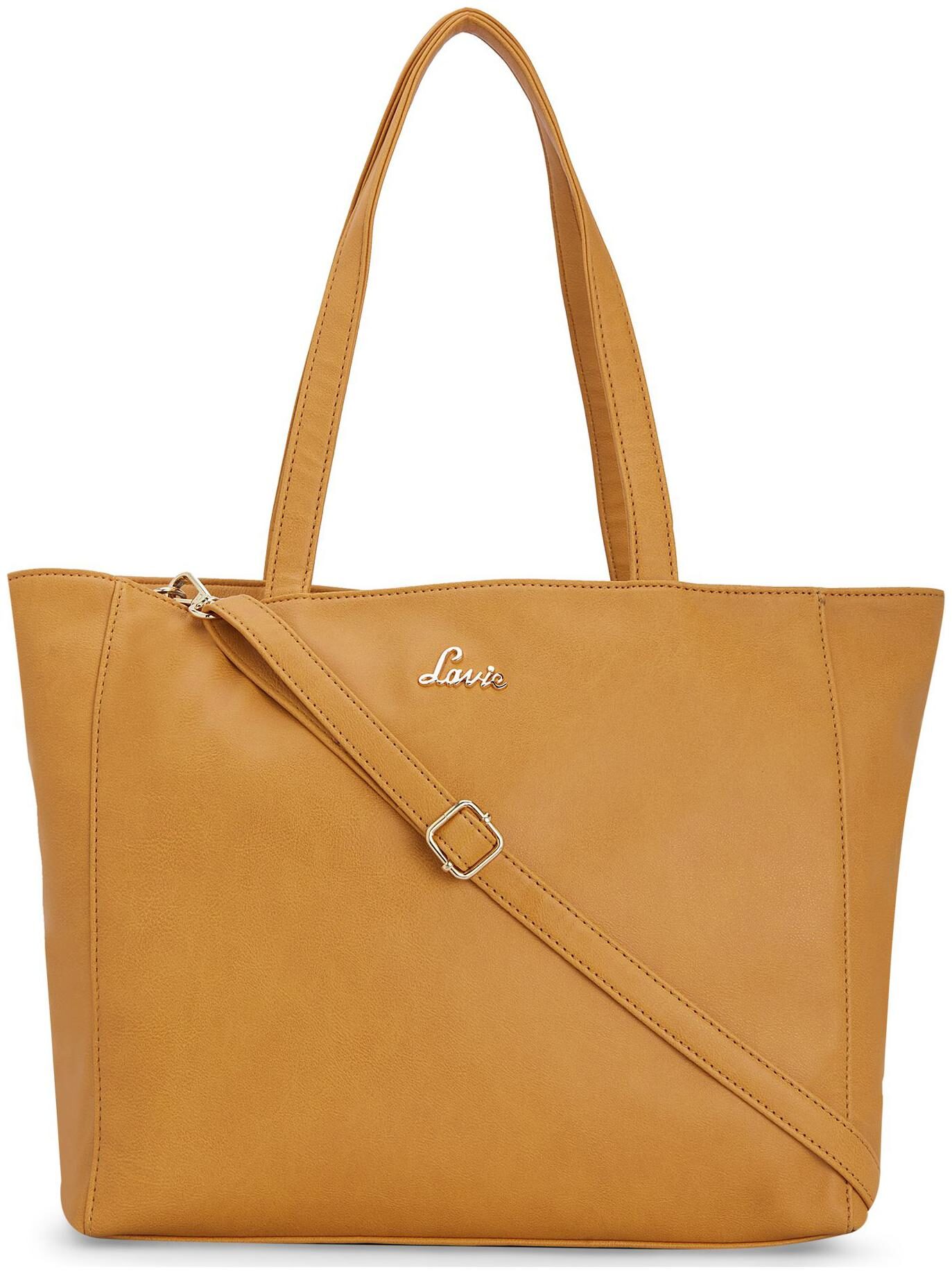 

LAVIE Women Solid PU - Tote Bag Yellow