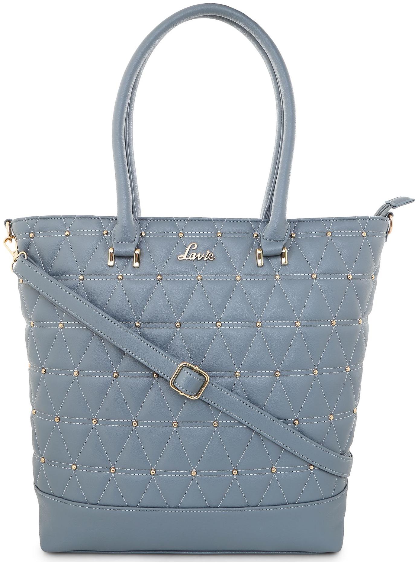 

LAVIE Women Solid PU - Tote Bag Grey