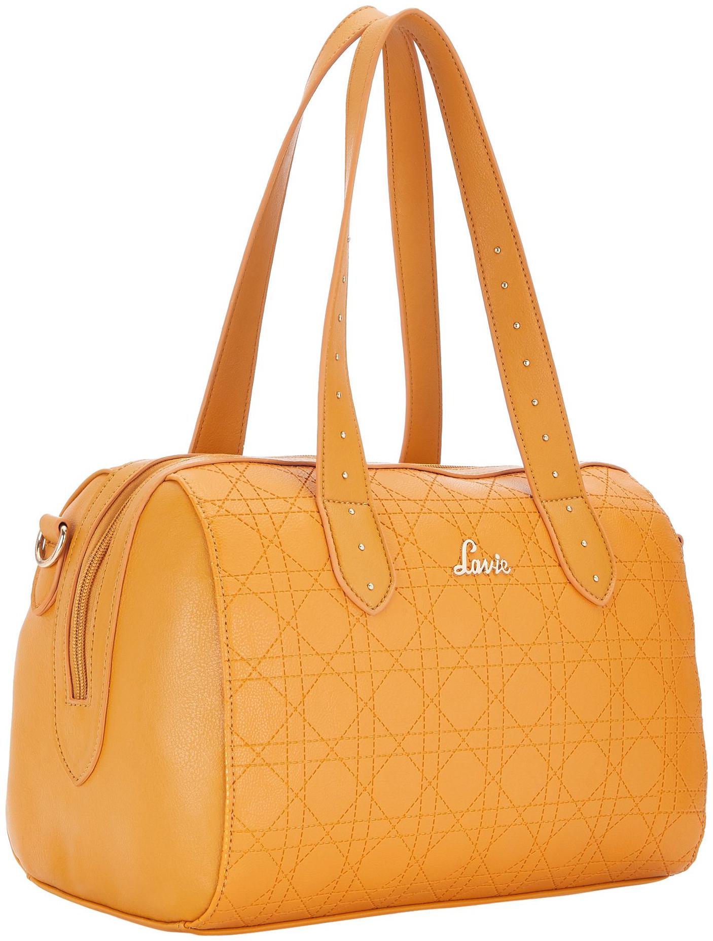 

LAVIE Yellow Synthetic Handheld Bag