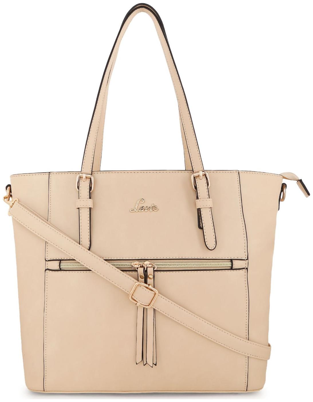 

LAVIE Beige PU Handheld Bag