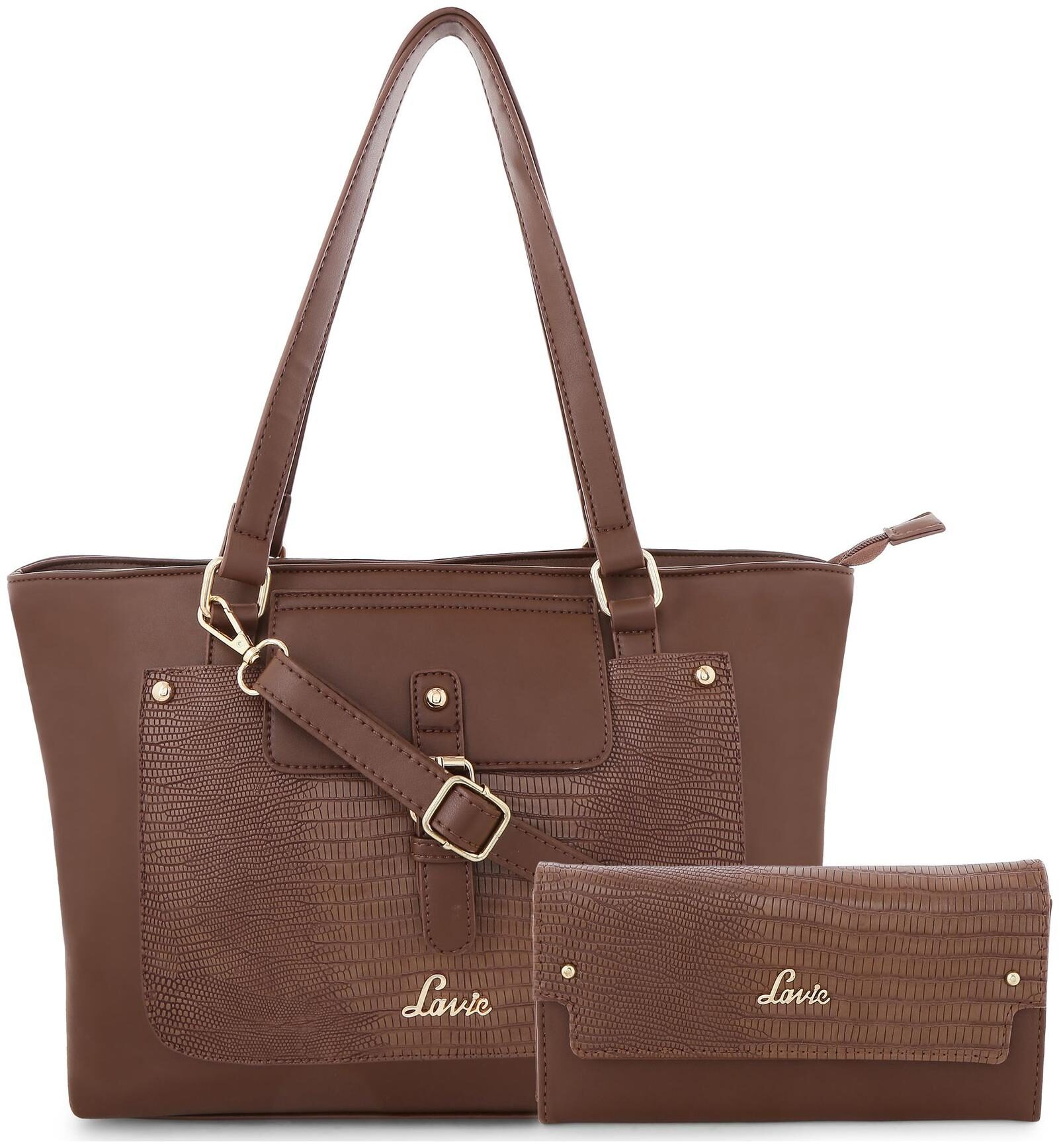 

LAVIE Brown Synthetic Shoulder Bag