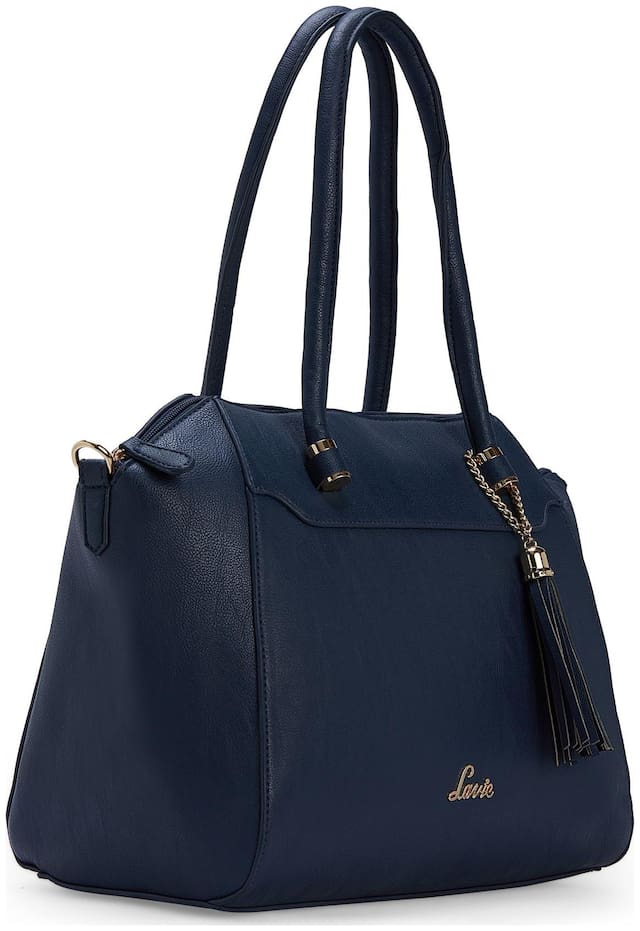LAVIE Oversized Solid Satchel Blue