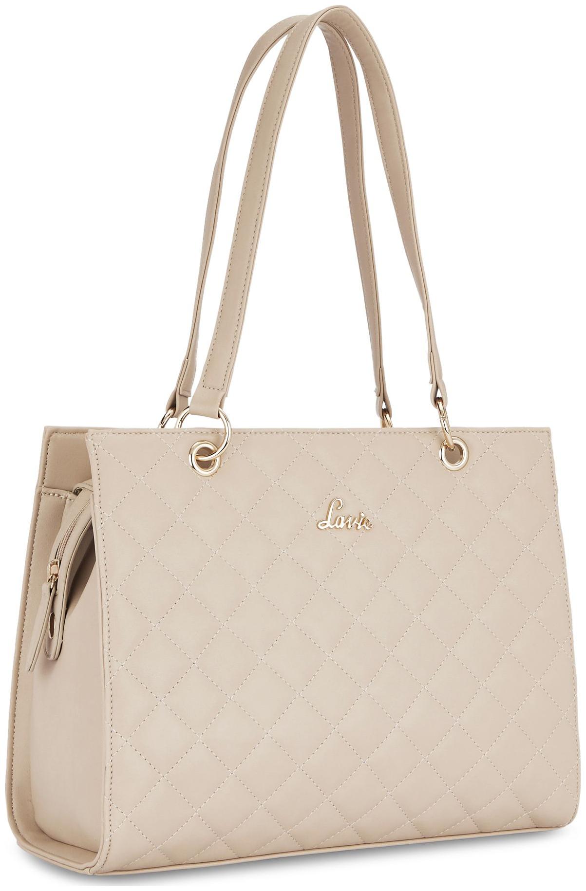 

LAVIE Beige Synthetic Satchel