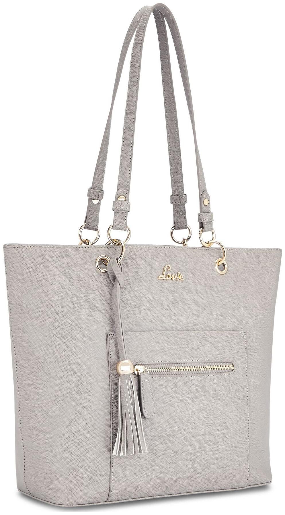 

LAVIE Grey Synthetic Shoulder Bag