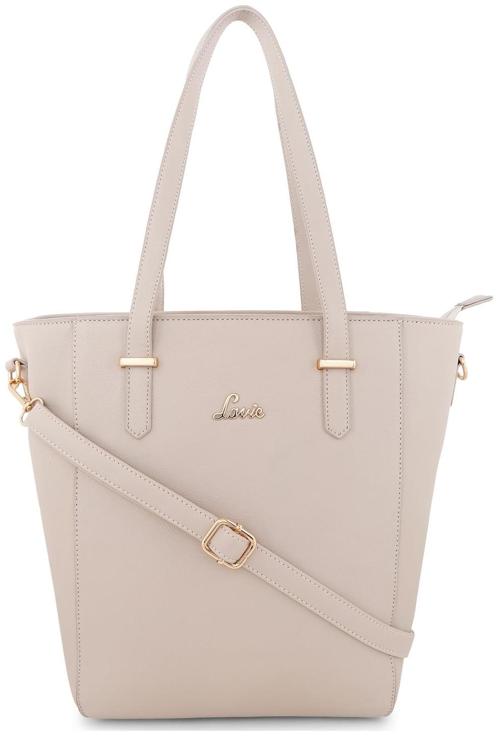 

LAVIE Beige PU Handheld Bag