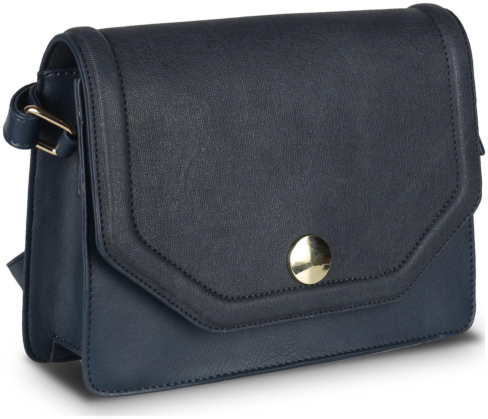 

LAVIE Blue Synthetic Solid Sling Bag