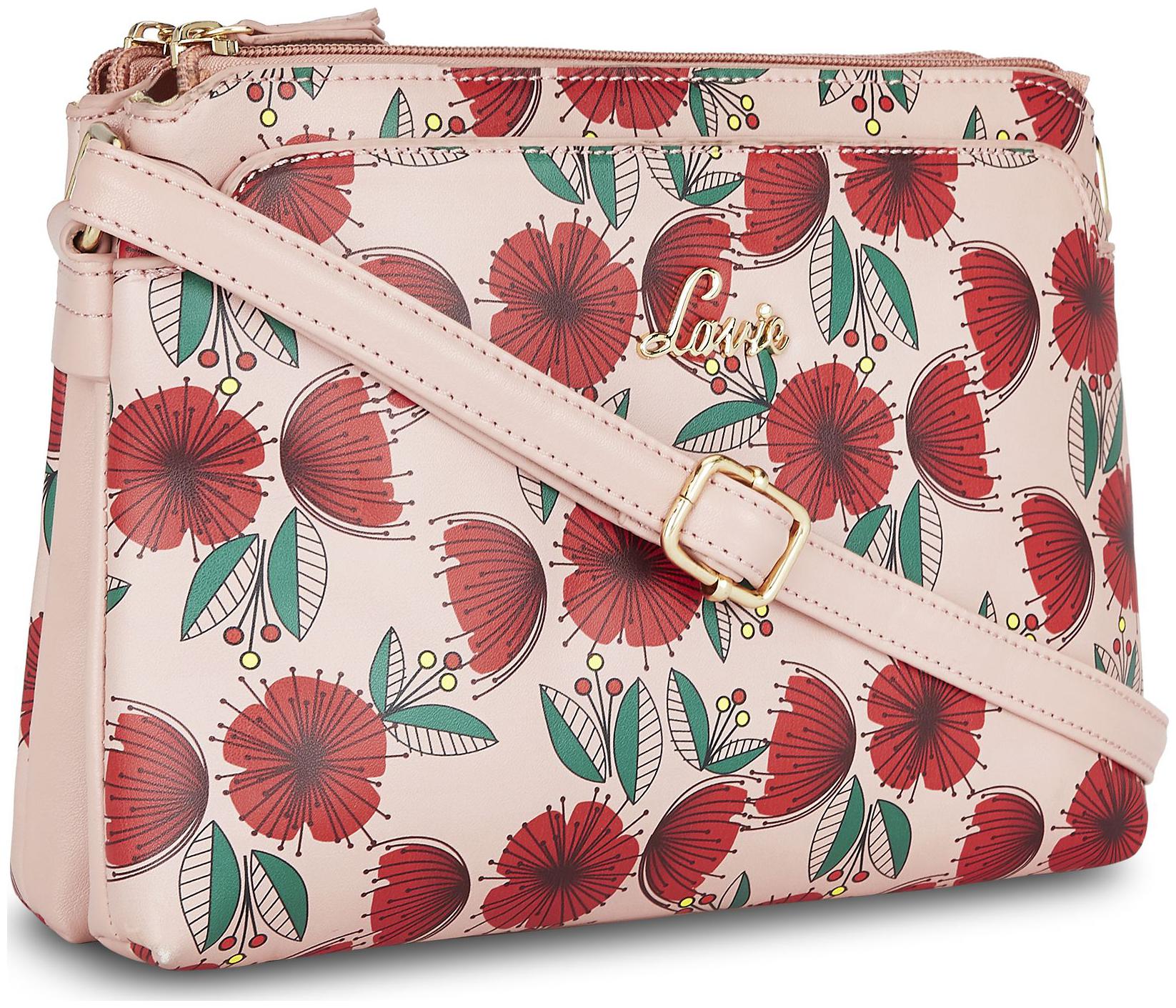 

LAVIE Pink Synthetic Printed Sling Bag