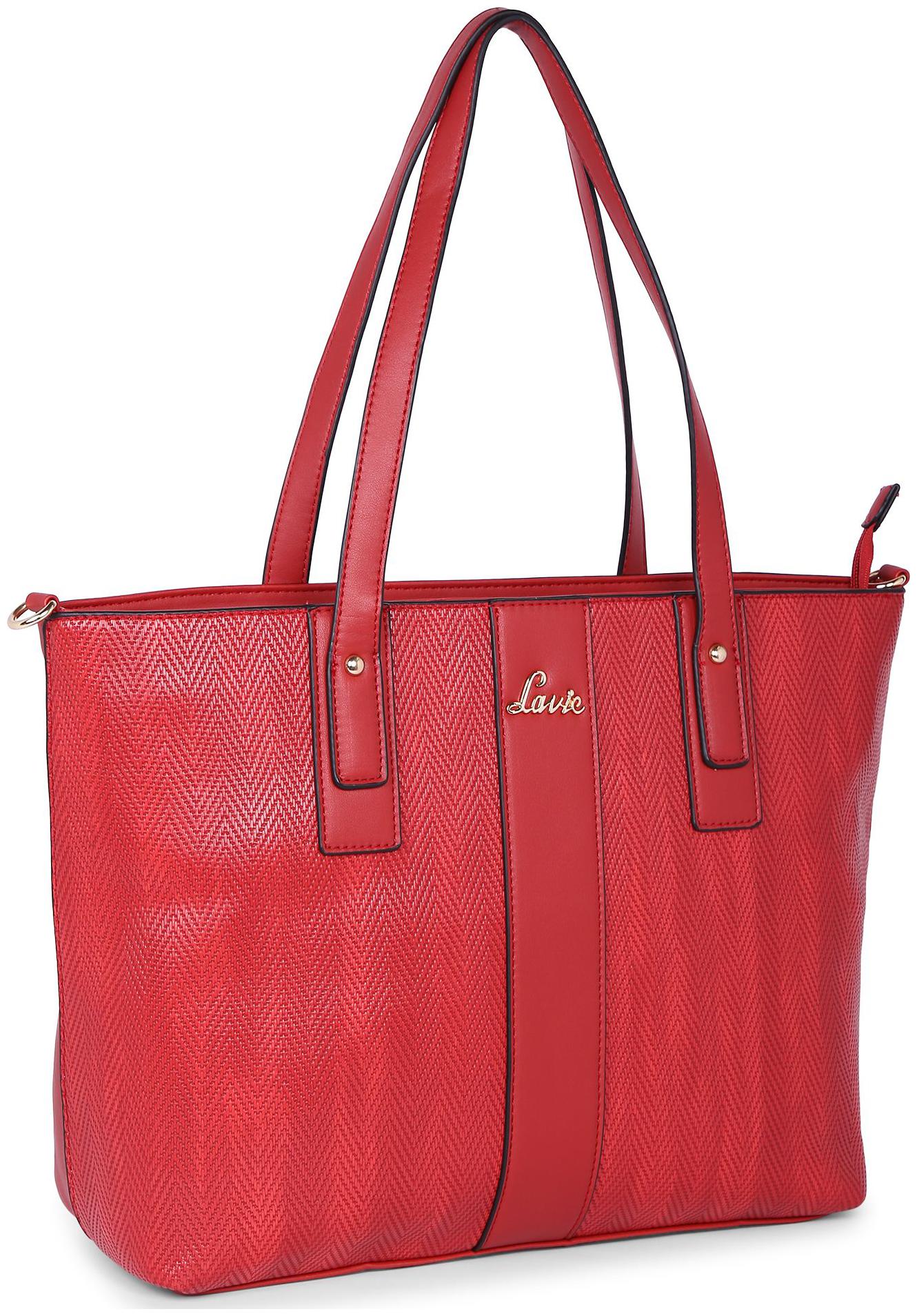 

LAVIE Red Synthetic Shoulder Bag