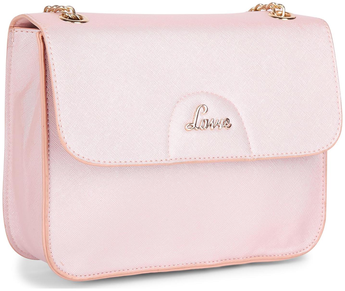 

LAVIE Pink Synthetic Solid Sling Bag