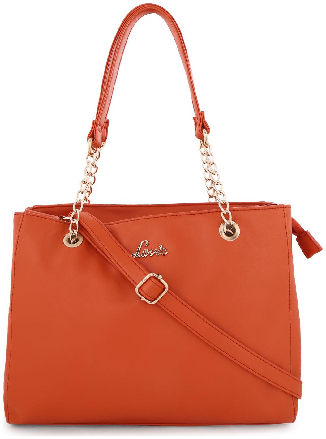 

LAVIE Orange PU Handheld Bag