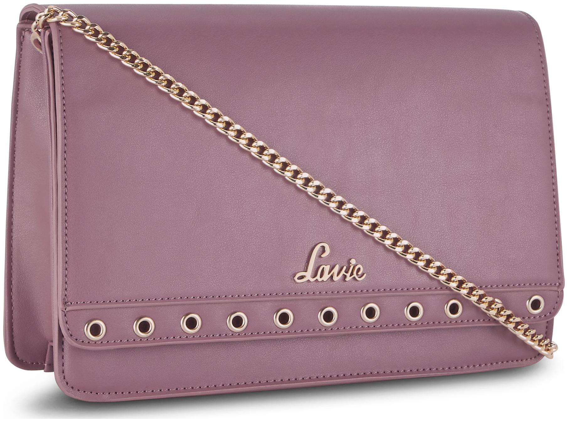 

LAVIE Pink Synthetic Solid Sling Bag