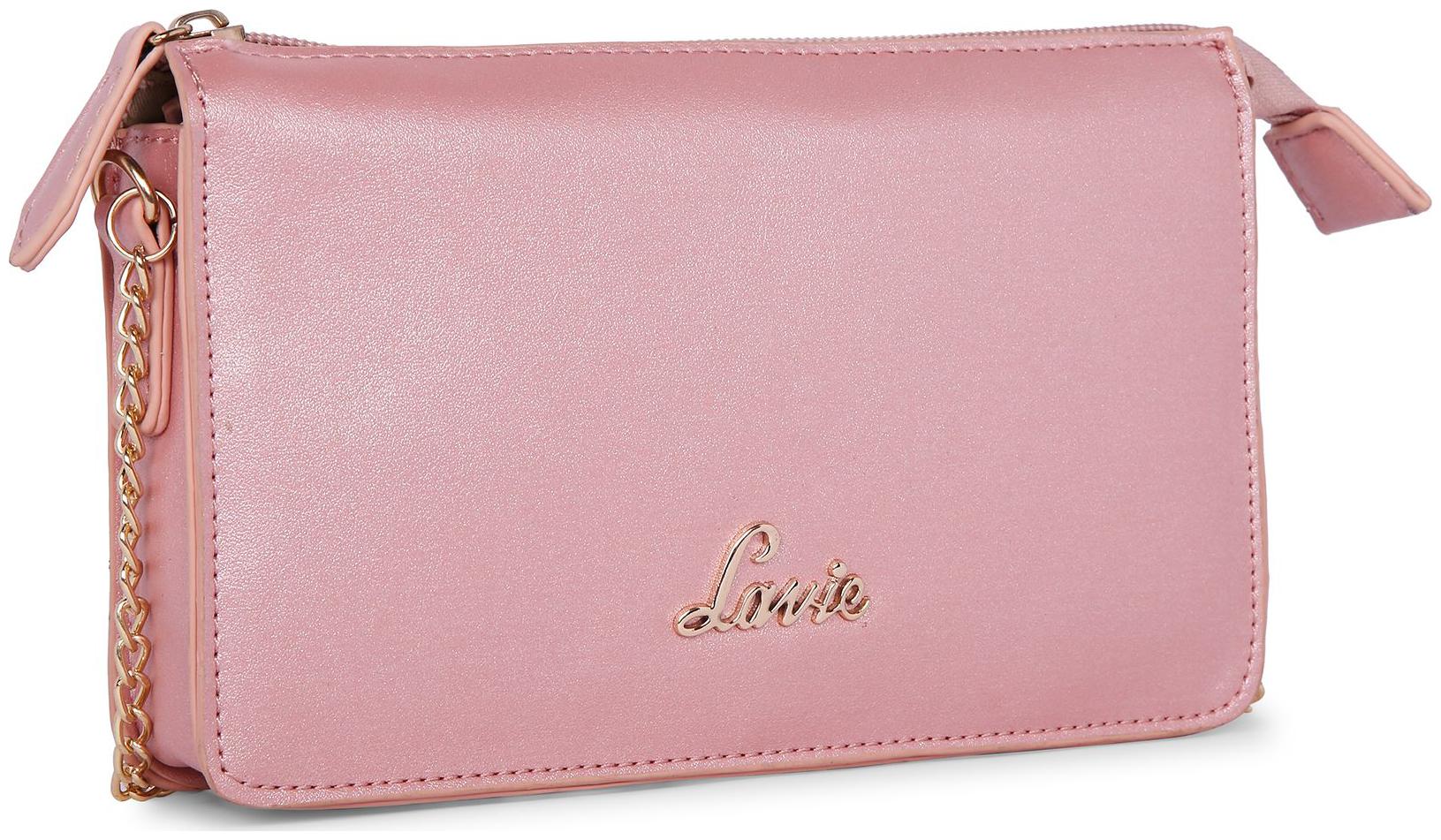 

LAVIE Pink Synthetic Solid Sling Bag