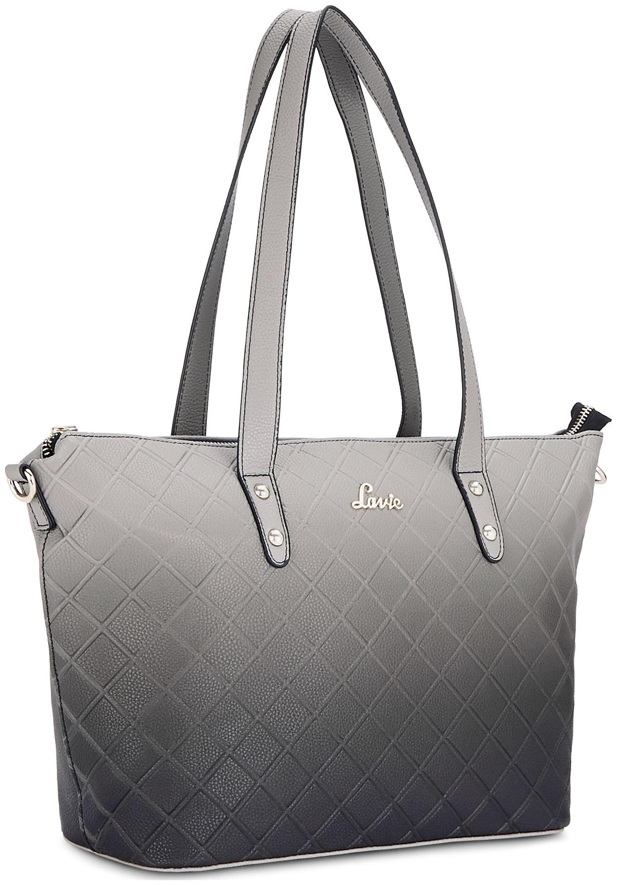

LAVIE Grey Synthetic Shoulder Bag