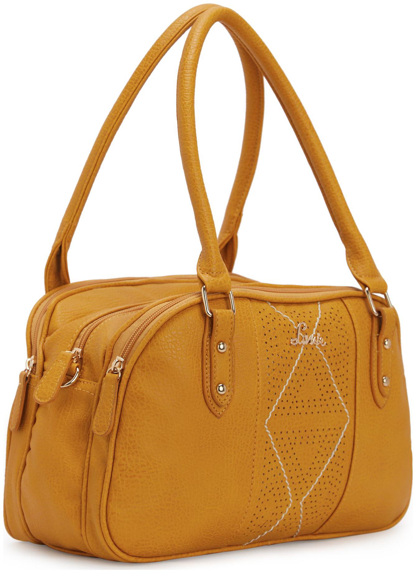 

LAVIE Yellow Synthetic Satchel