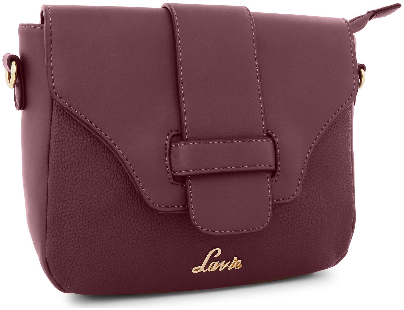 

LAVIE Purple Synthetic Solid Sling Bag