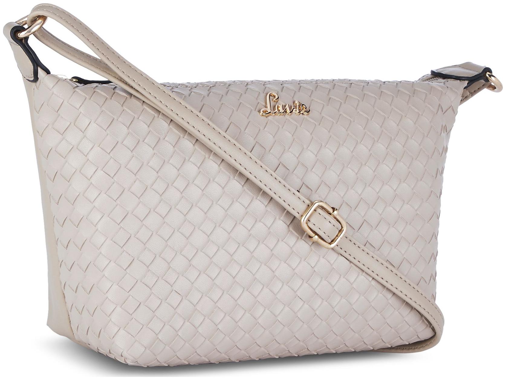 

LAVIE Beige Synthetic Solid Sling Bag