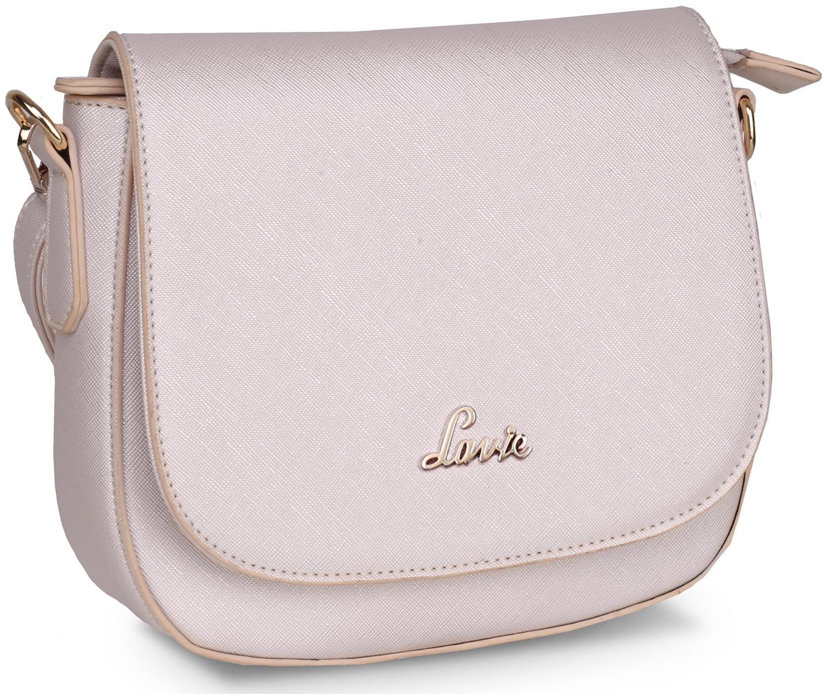 

LAVIE White Synthetic Textured Sling Bag