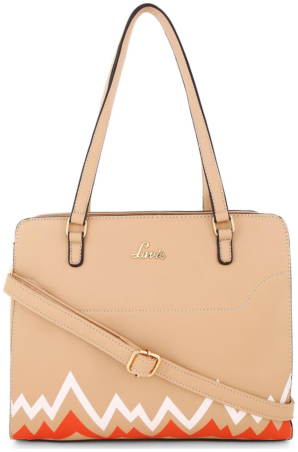 

LAVIE Beige PU Handheld Bag