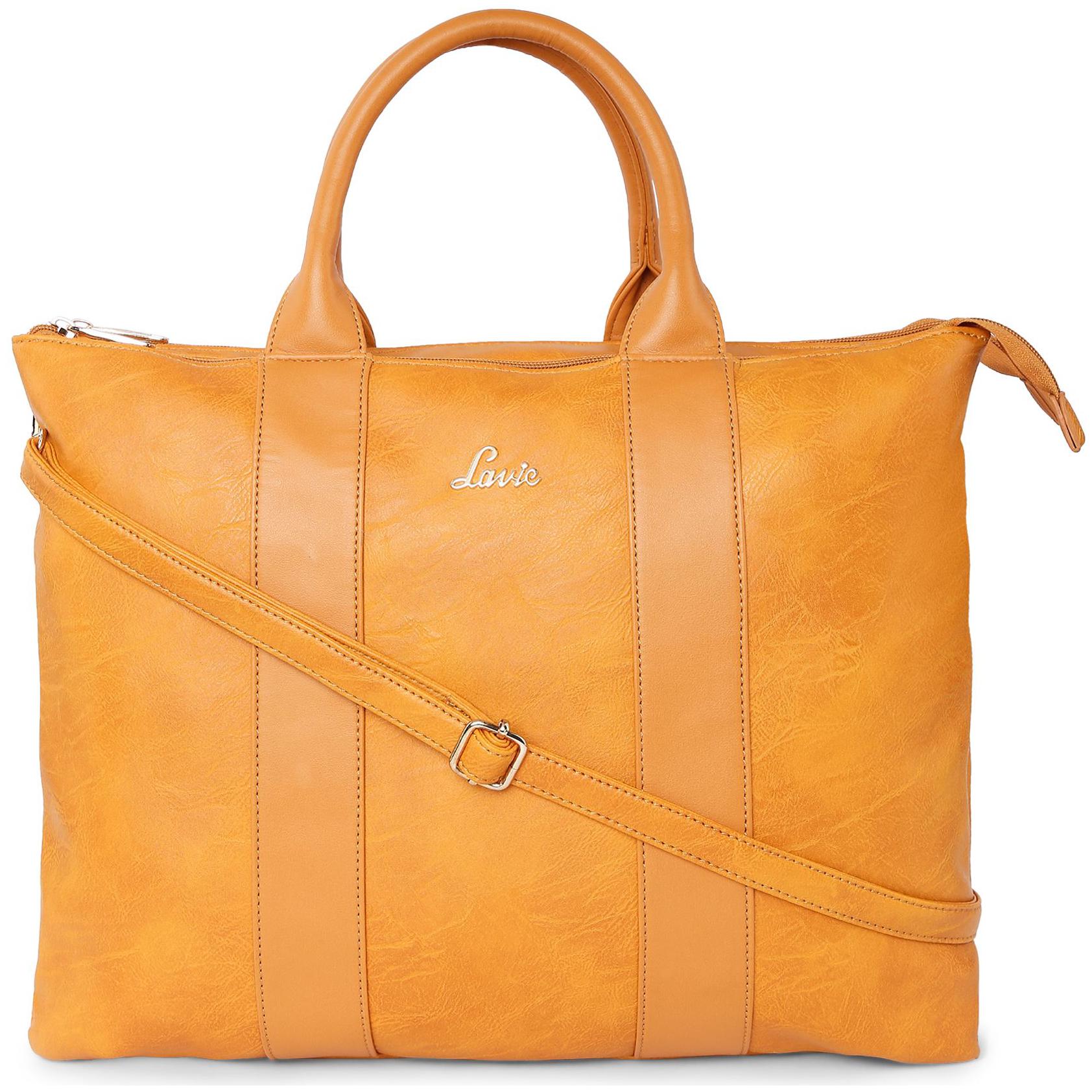 

LAVIE Yellow PU Handheld Bag