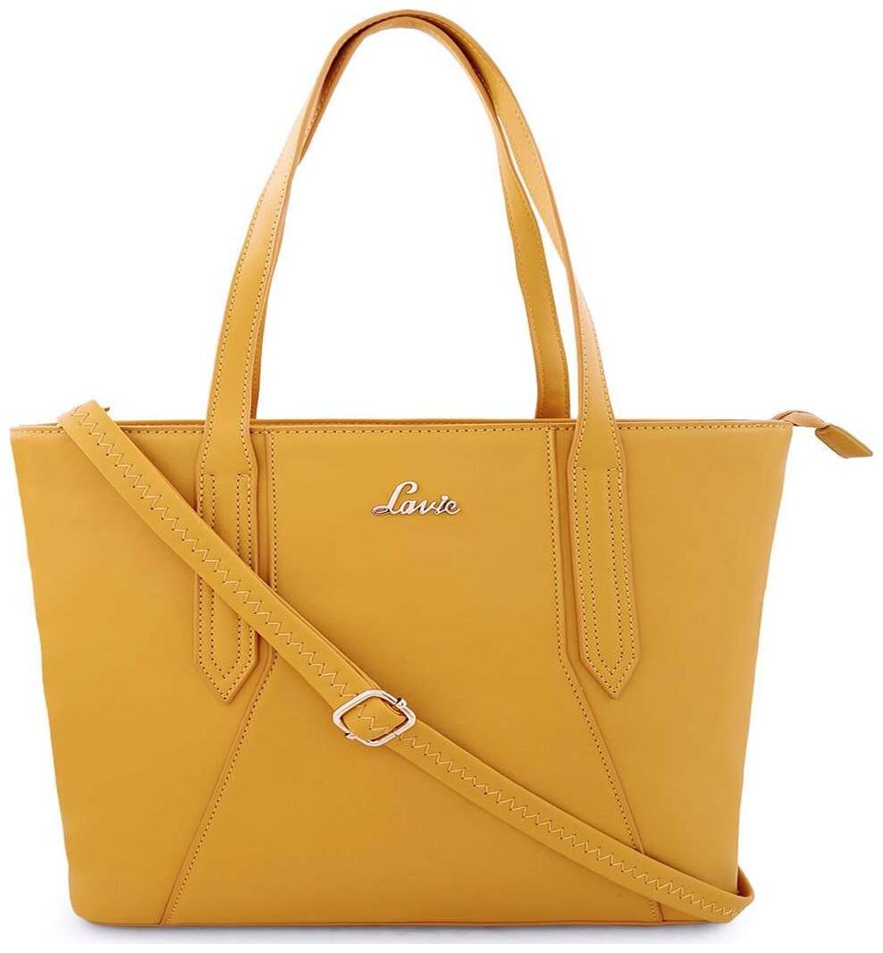 

LAVIE Yellow Faux Leather Handheld Bag