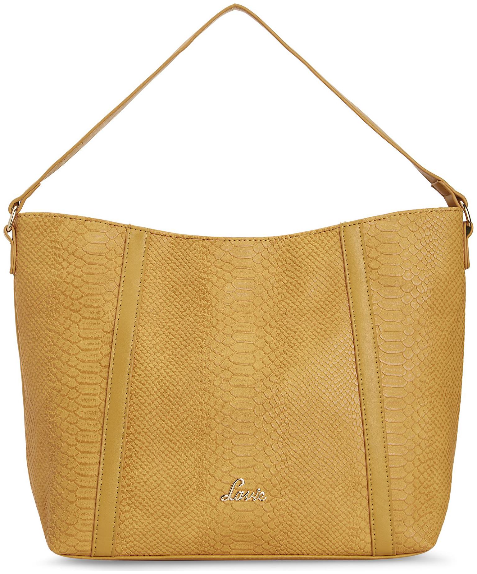 

LAVIE Yellow PU Hobo Bag