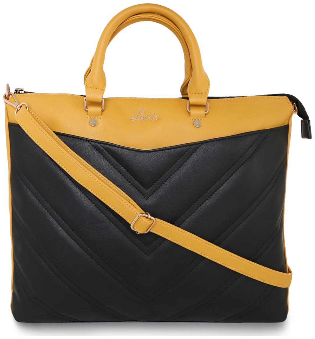 

LAVIE Yellow Synthetic Handheld Bag