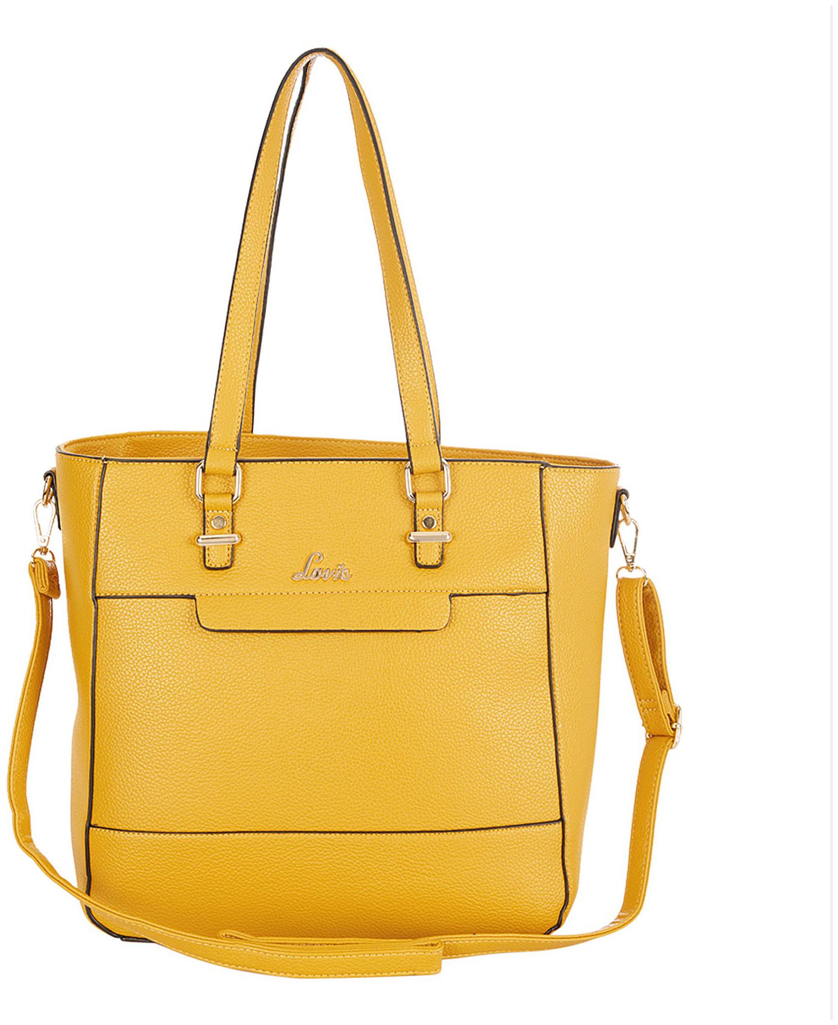 

LAVIE Yellow PU Handheld Bag