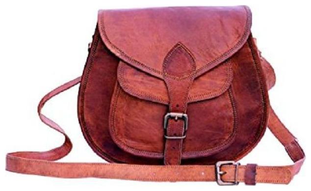 

Leather Bag Genuine 9 inch Sling Shoulder Messenger Bag For Girls By Anshika International