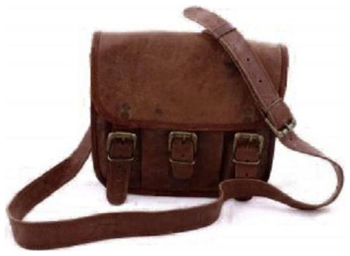 

Leather Bag Genuine Brown Messenger Sling Bag By Anshika International
