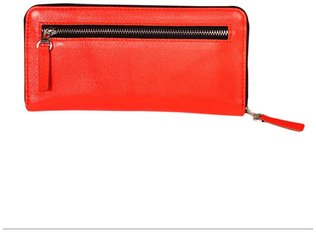 

Leather World Women Orange Leather Wallet