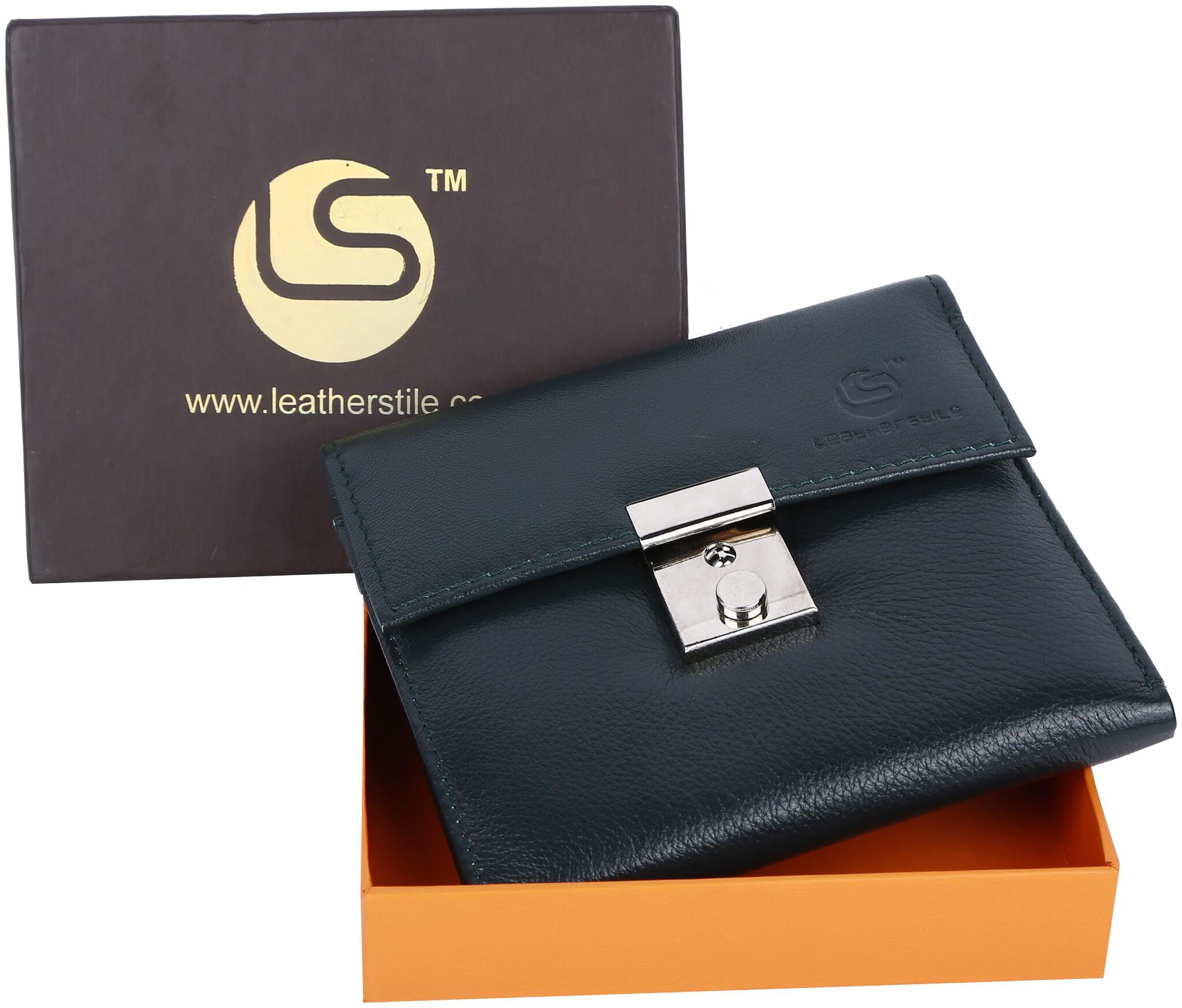 

Leatherstile Women Green Leather Wallet