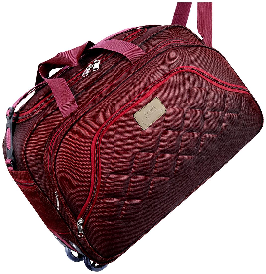 

Leatherworld Water-Resistant Luggage Travel Duffel Bag with Roller wheels Duffel Bag