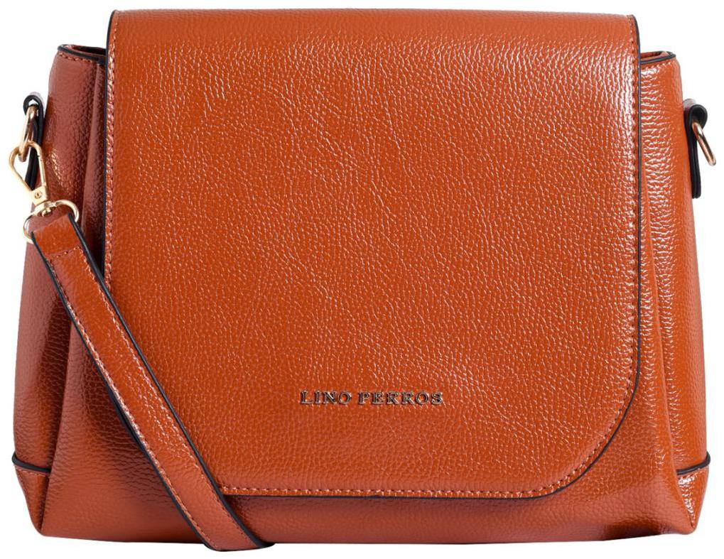 

Lino Perros Women Solid Faux Leather - Sling bag Tan