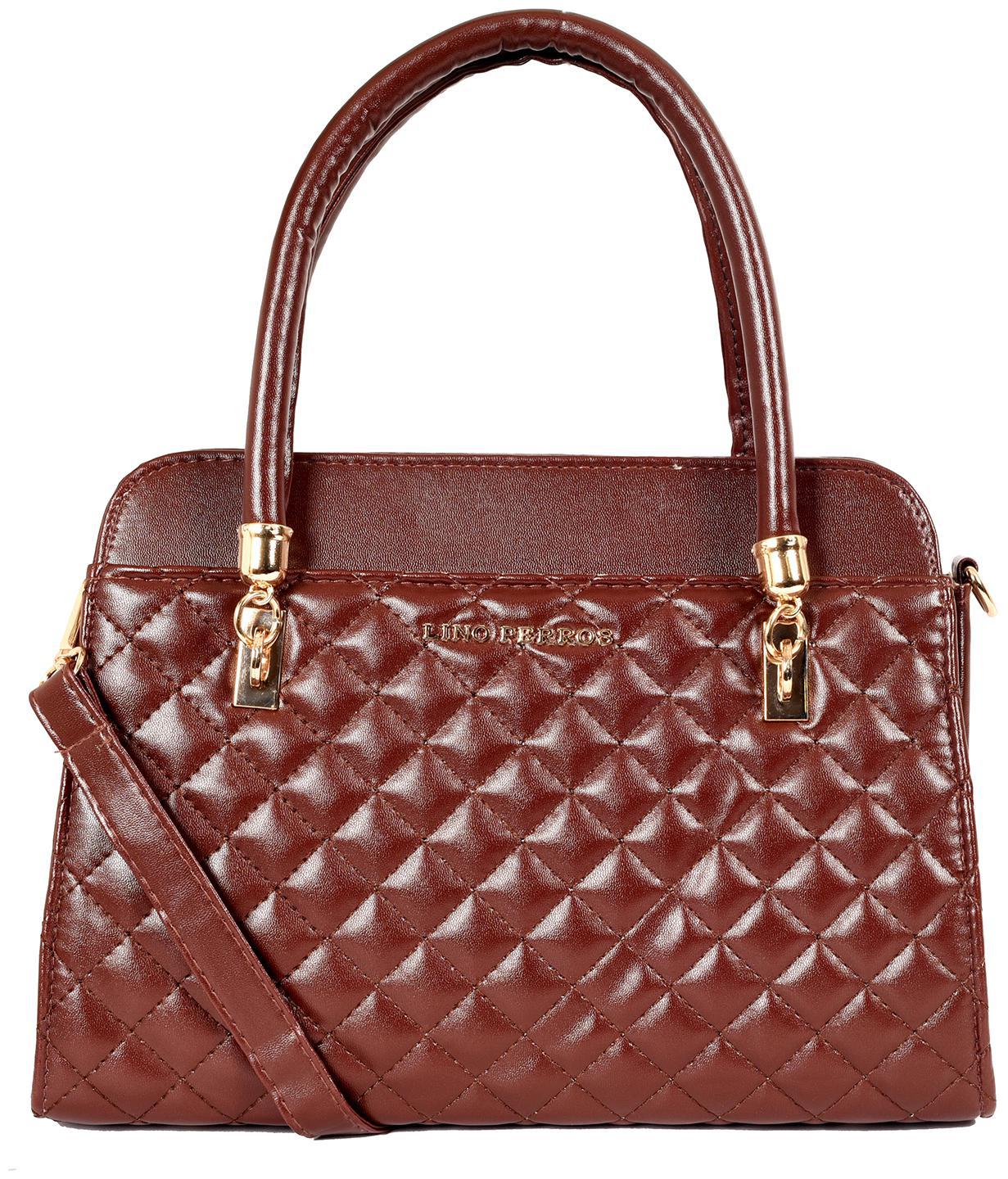 

Lino Perros Faux Leather Women Handheld bag - Brown