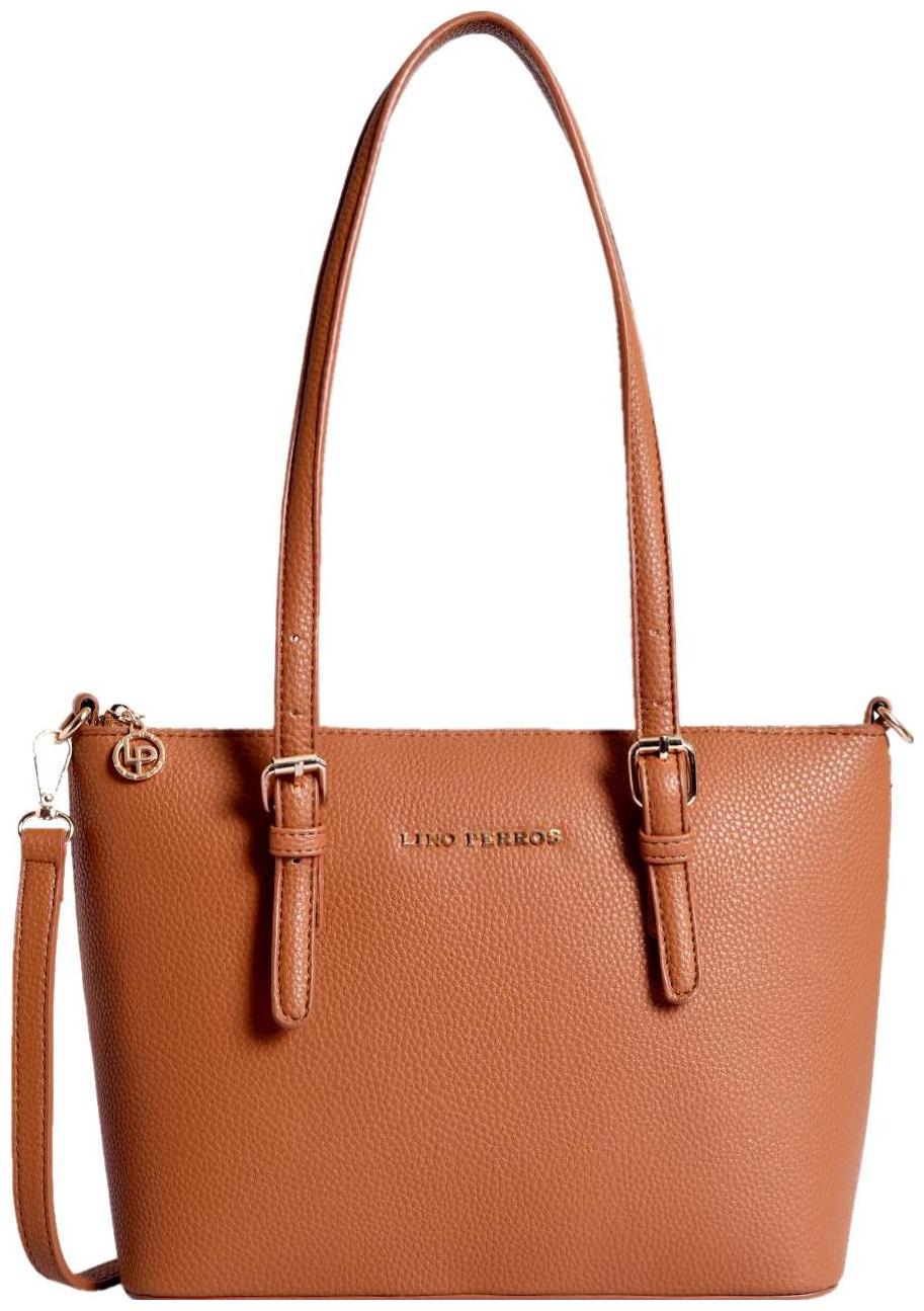 

Lino Perros Women Faux Leather Shoulder Bag - Tan
