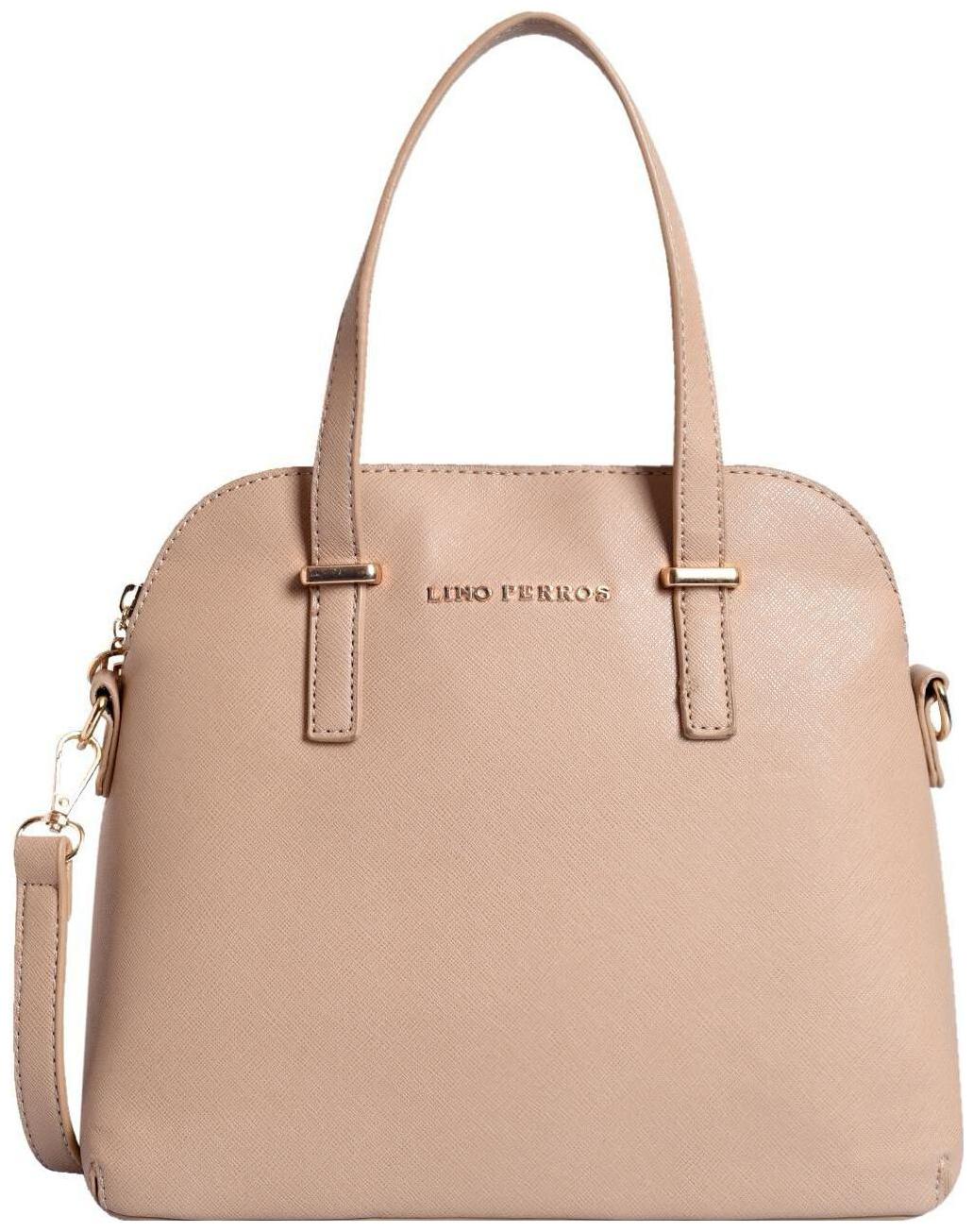 

Lino Perros Faux Leather Women Satchel - Beige