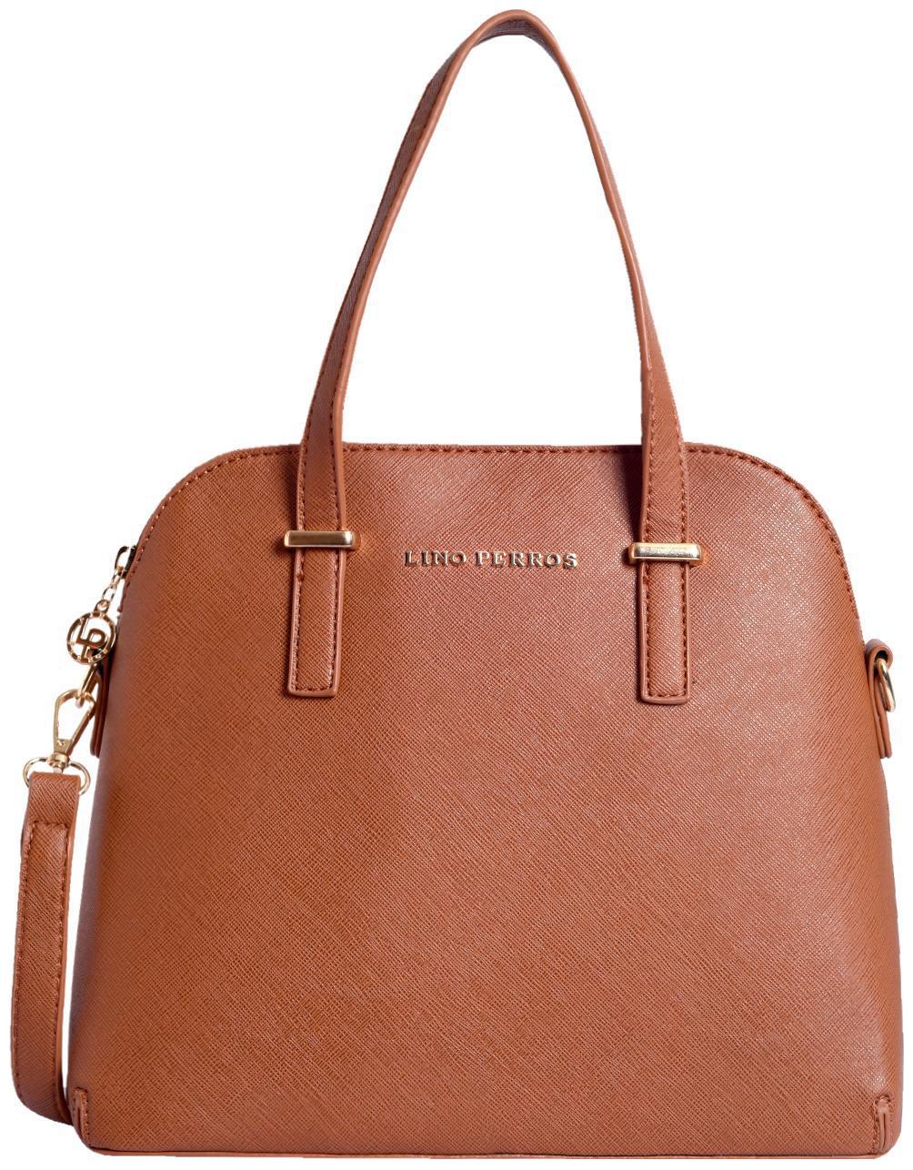 

Lino Perros Faux Leather Women Satchel - Tan