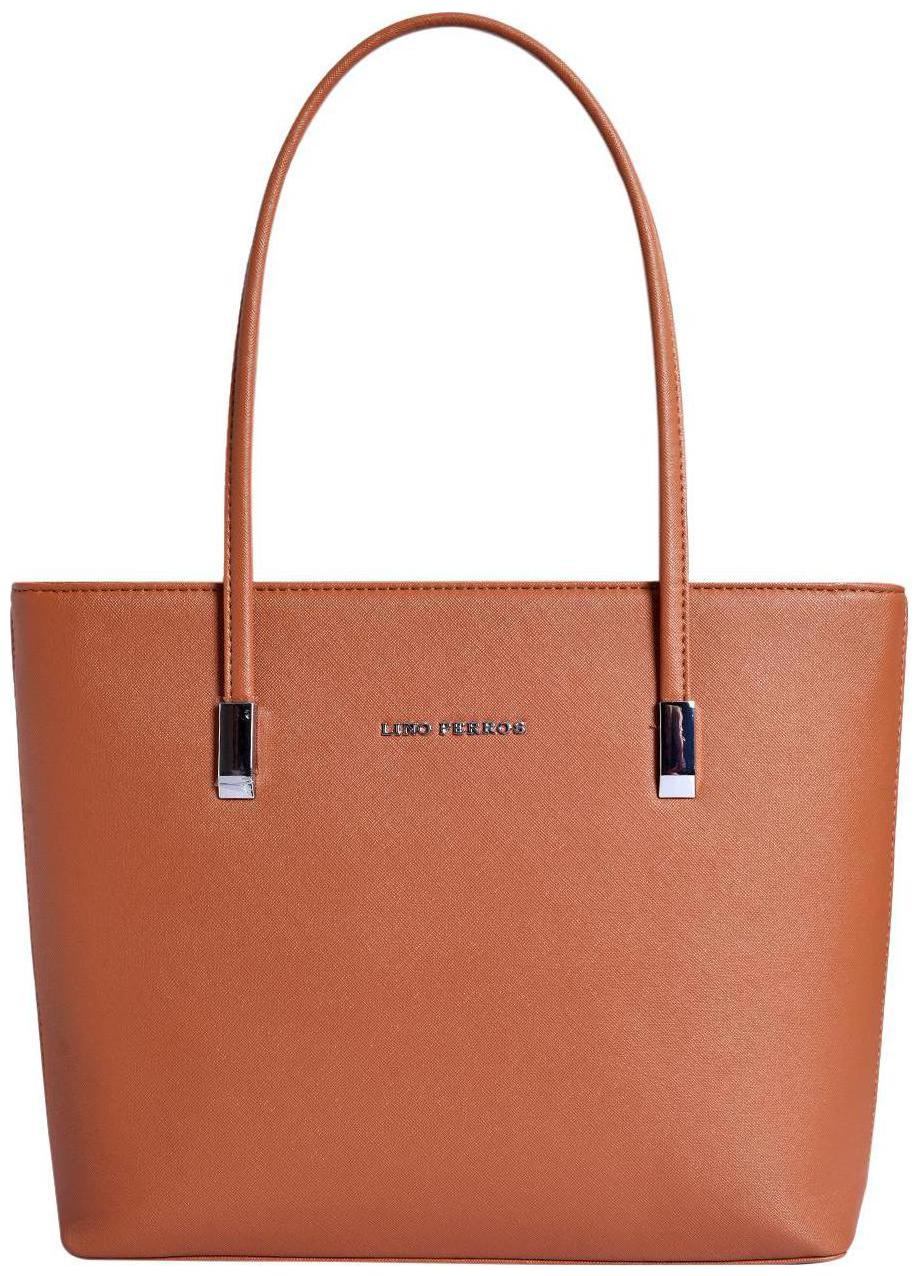 

Lino Perros Faux Leather Women Handheld bag - Tan