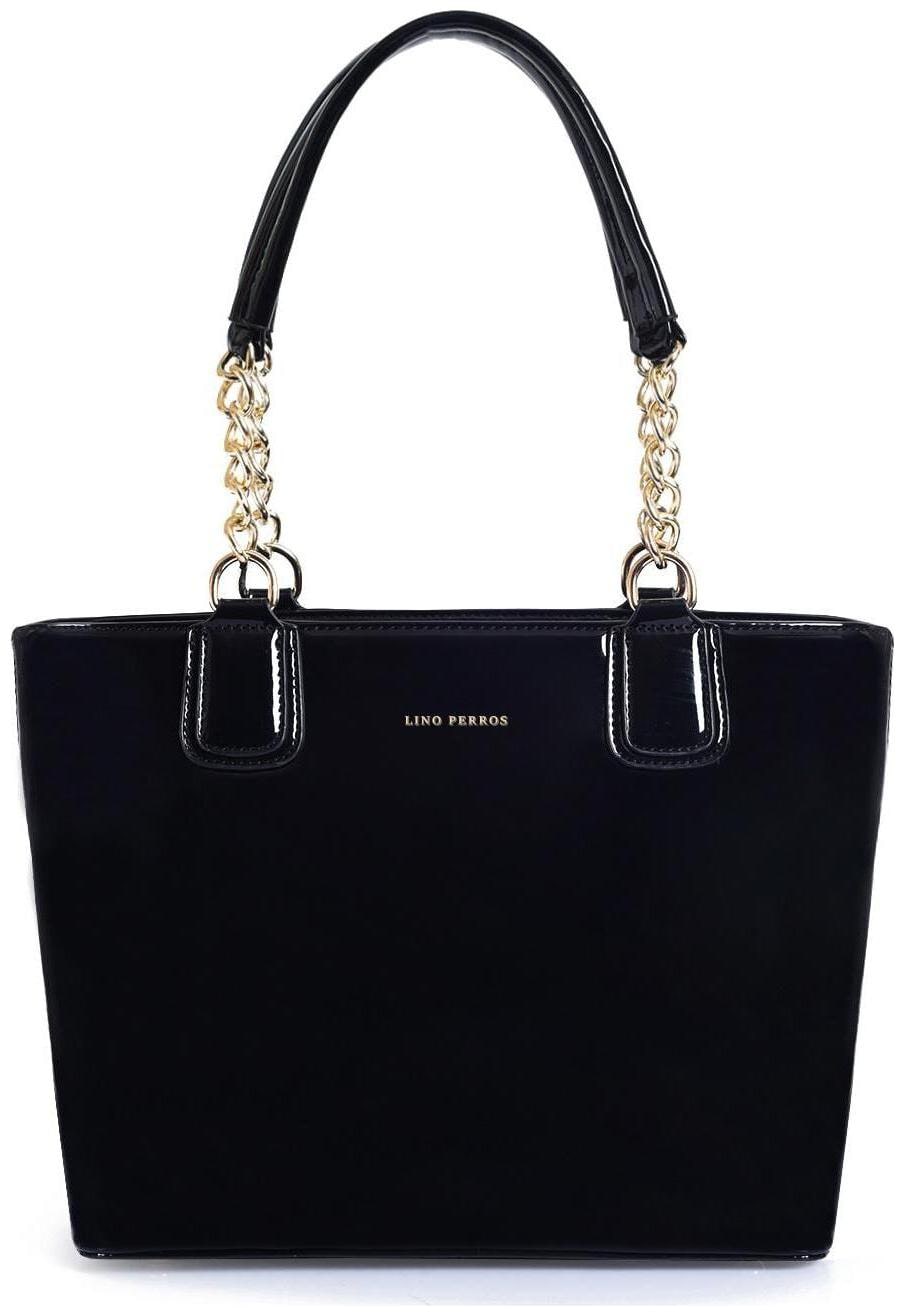 

Lino Perros Faux Leather Women Handheld bag - Black