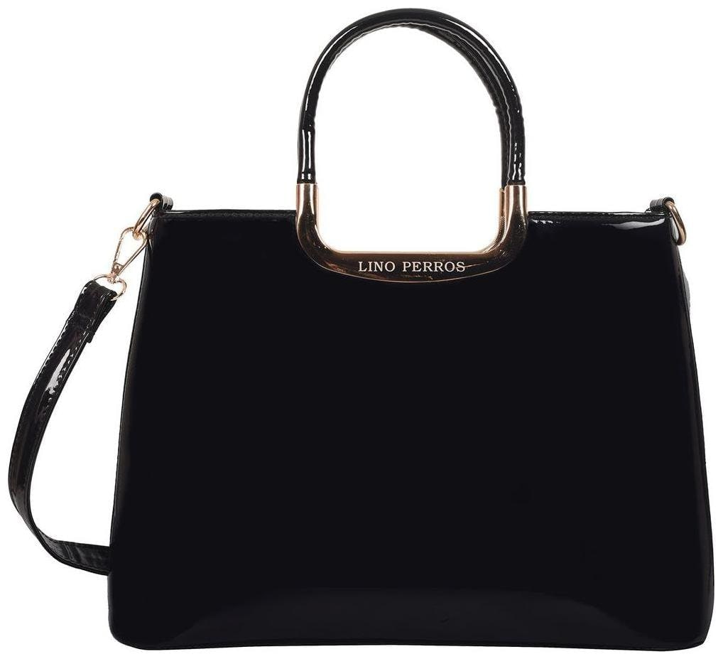 

Lino Perros Faux Leather Women Handheld bag - Black