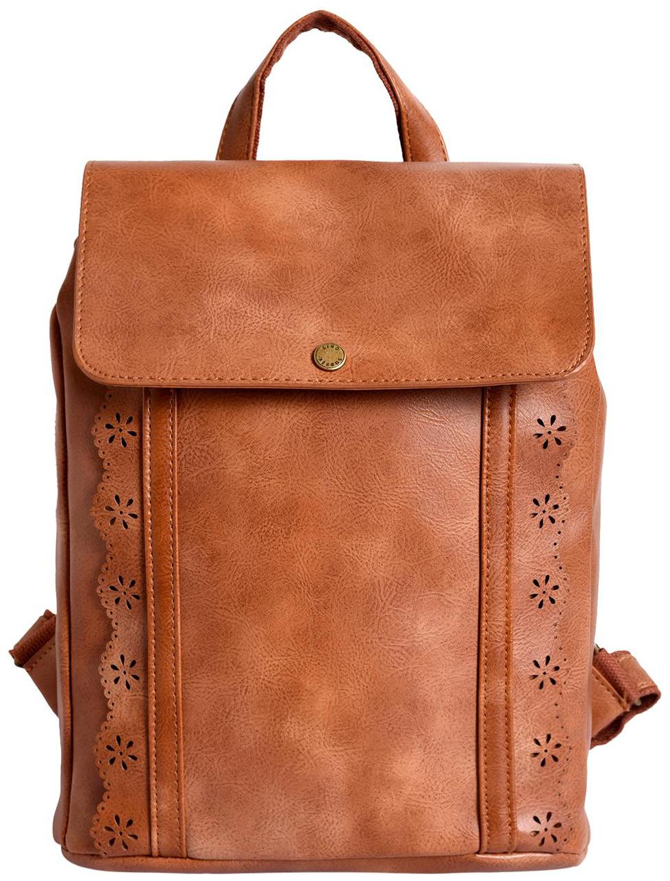 

Lino Perros Tan Faux Leather Backpack